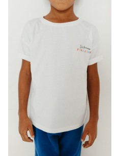 Camiseta niño JAVATO JONES "HAGALE PUES" BLANCA