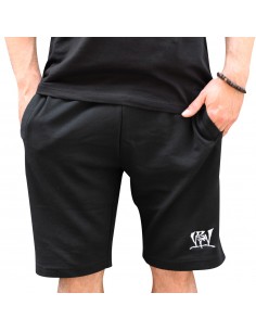 Pantalón corto VIOLADORES DEL VERSO unisex en algodón, color negro